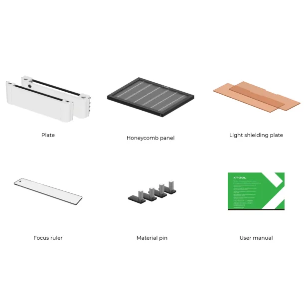 xTool M1 forhjningsbase med Honeycomb arbejdsplade