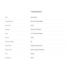 Revopoint drejeplade, stor