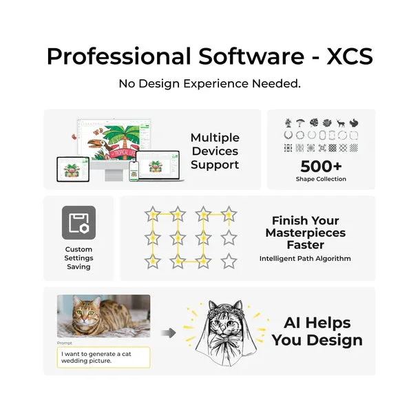 xTool P2s 55W CO2 laserskrer, Class 4 edition inkl. Fire Safety Set