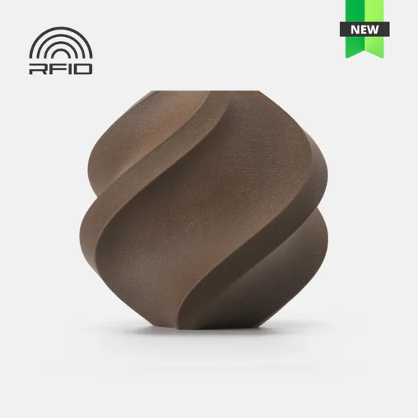 Bambu Lab PLA wood filament 1 kg, sort valnd