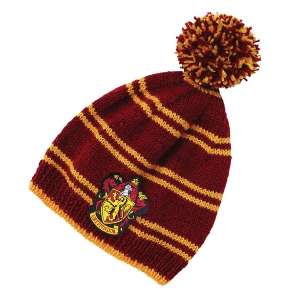 Harry Potter strik-selv hue med kvast, Gryffindor