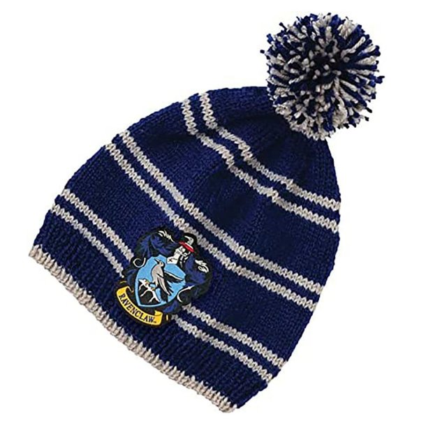 Harry Potter strik-selv hue med kvast, Ravenclaw