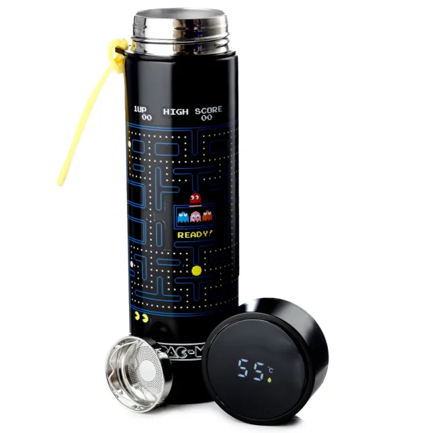 Pacman drikkeflaske med indbygget termometer, 450 ml.