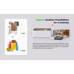 xTool M1 10W 3-i-1 hybrid laserskrer, laserindgravering og knivskrer