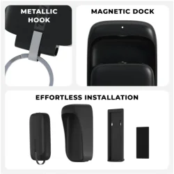 Emergency Powerbank i nglering med Lightning, USB-C og MicroUSB kabler