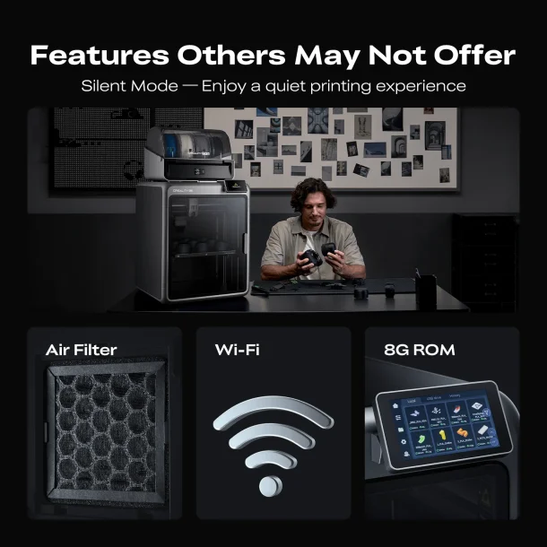 Creality K2 Combo 3D printer med CFS, 260 x 260 x 260 mm.