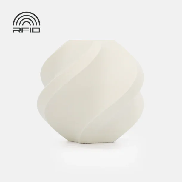 Bambu Lab PLA filament 1 kg. refill, mat knoglehvid