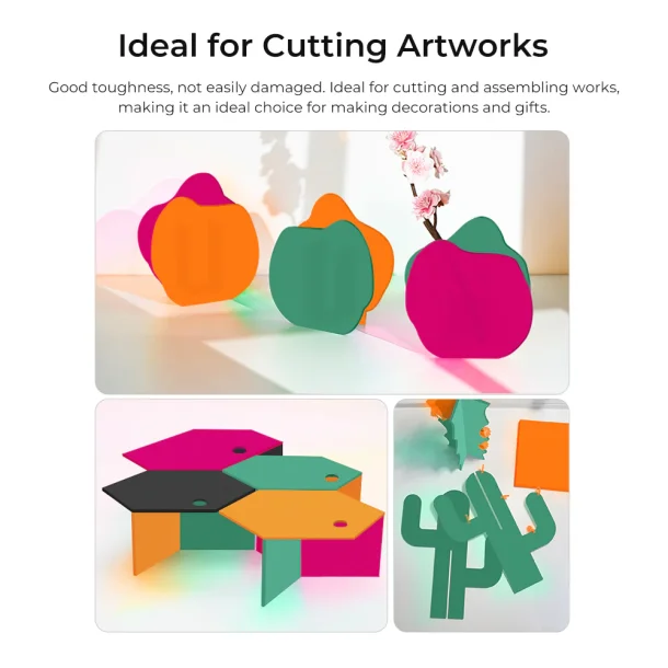 Falcon frosted uigennemsigtig akryl til laserskring - 200 x 200 x 3 mm, 10 stk.