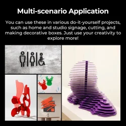 Falcon glossy uigennemsigtig akryl til laserskring - 200 x 200 x 3 mm, 10 stk.