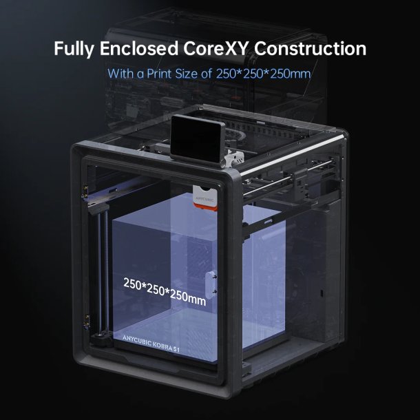 Anycubic Kobra S1 Combo 3D printer med ACE Pro, 250 x 250 x 250 mm.