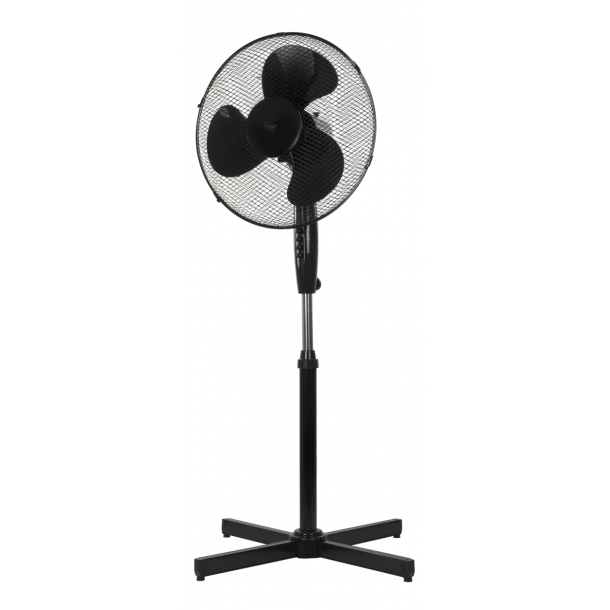 Sort gulvventilator, Ø41 cm