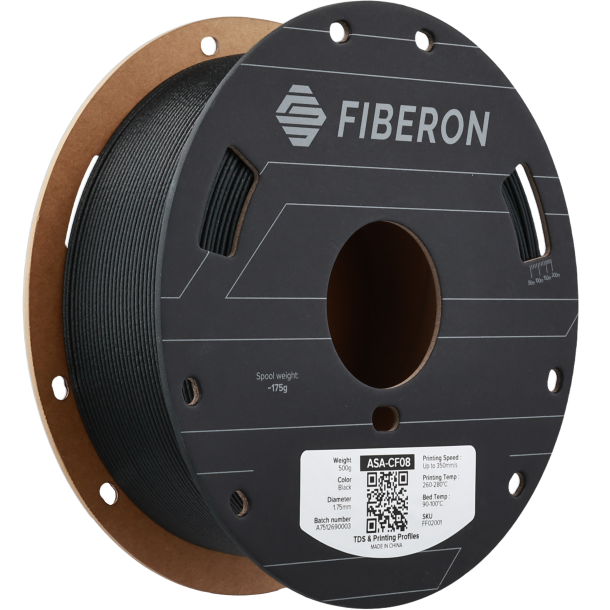 Polymaker Fiberon ASA-CF08 filament 500 g, sort