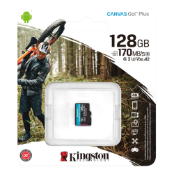 128 GB Kingston Canvas Go! Plus MicroSDXC Class 10, U3 &amp; V30
