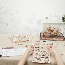 Mekanisk 3D byggest i tr, cruiser motorcykel