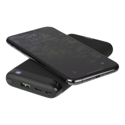 Powerbank 10000 mAh med 18W USB-A, USB-C og 10W trdls opladning (Qi)
