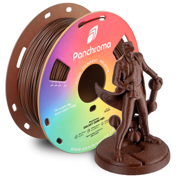 Polymaker Panchroma Galaxy PLA filament 1 kg, mørkerød