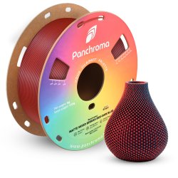 Polymaker Panchroma mat dual PLA filament 1 kg, rd/mrkebl