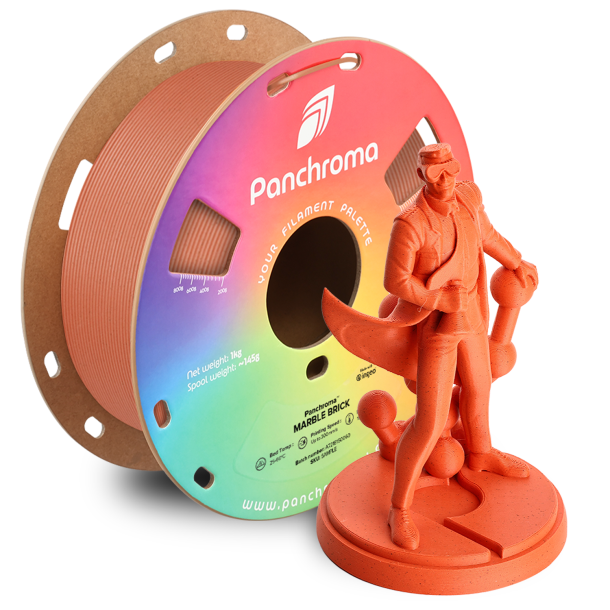 Polymaker Panchroma marble PLA filament 1 kg, murstensrd marmor
