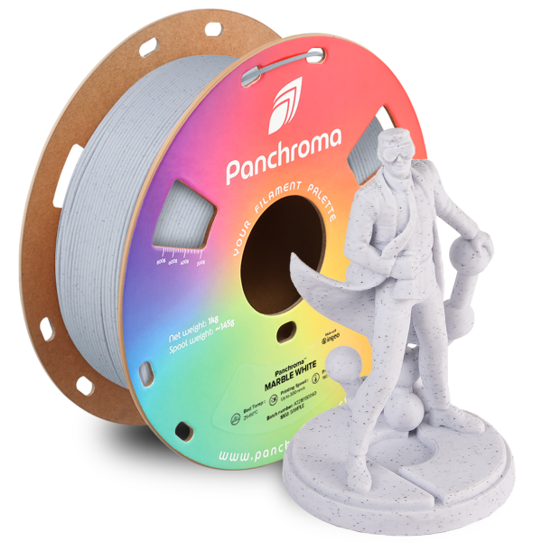 Polymaker Panchroma marble PLA filament 1 kg, hvid marmor
