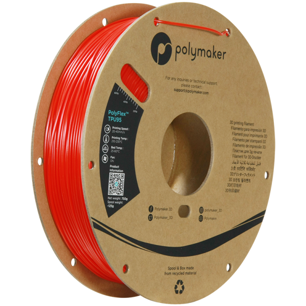 Polymaker PolyFlex TPU filament 750 g, rd