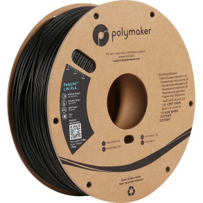 Polymaker PolyLite LW-PLA letvgt filament 800 g, sort