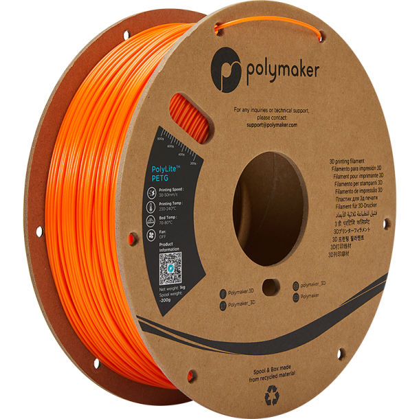 Polymaker PolyLite PETG filament 1 kg, orange