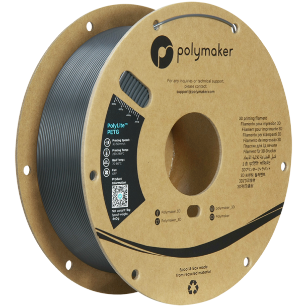 Polymaker PolyLite PETG filament 1 kg, mrkegr