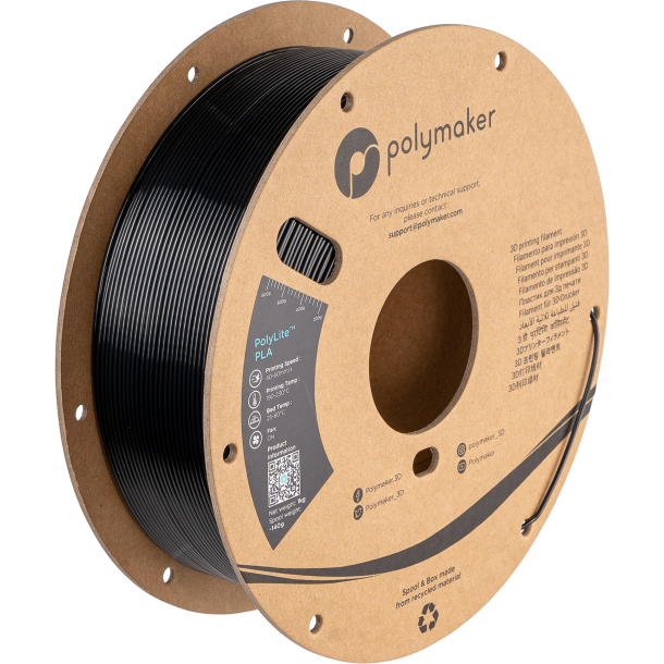 Polymaker PolyLite silk PLA filament 1 kg, sort