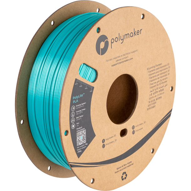 Polymaker PolyLite silk PLA filament 1 kg, blgrn