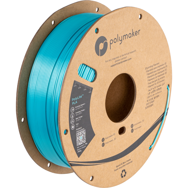 Polymaker PolyLite silk PLA filament 1 kg, lysebl