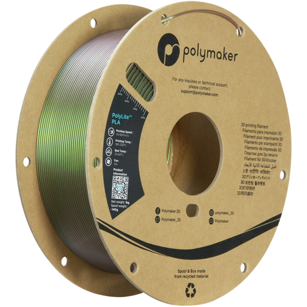 Polymaker PolyLite Starlight PLA filament 1 kg, Meteor