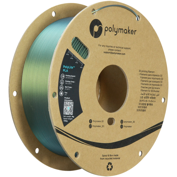 Polymaker PolyLite Starlight PLA filament 1 kg, Aurora