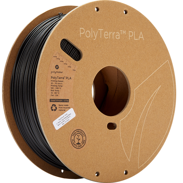 Polymaker PolyTerra PLA filament 1 kg, sort