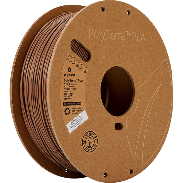 Polymaker PolyTerra PLA filament 1 kg, brun army