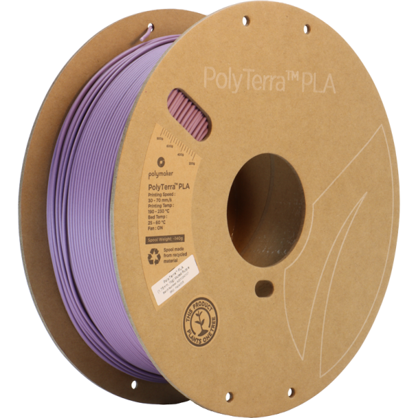 Polymaker PolyTerra PLA filament 1 kg, dmpet lilla