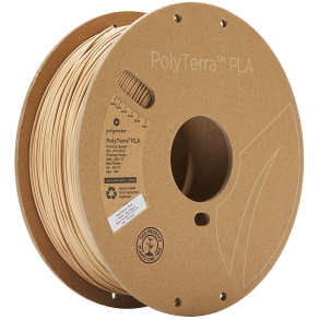 Polymaker PolyTerra PLA filament 1 kg, peanut (lysebrun)