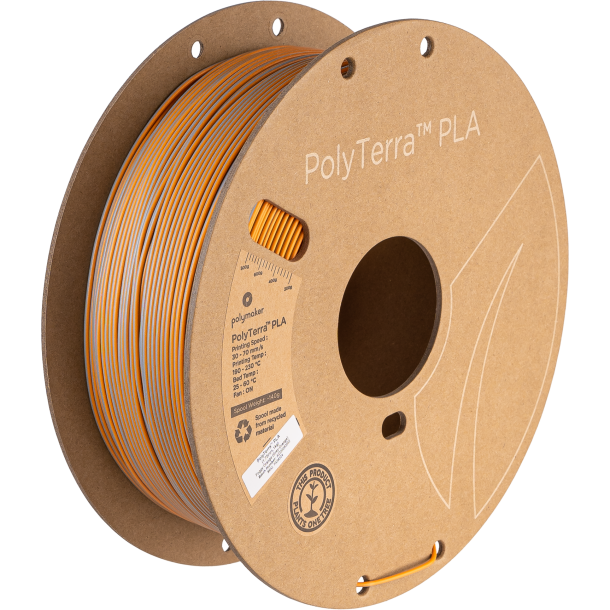 Polymaker PolyTerra PLA filament Dual Colour 1 kg, gr/orange