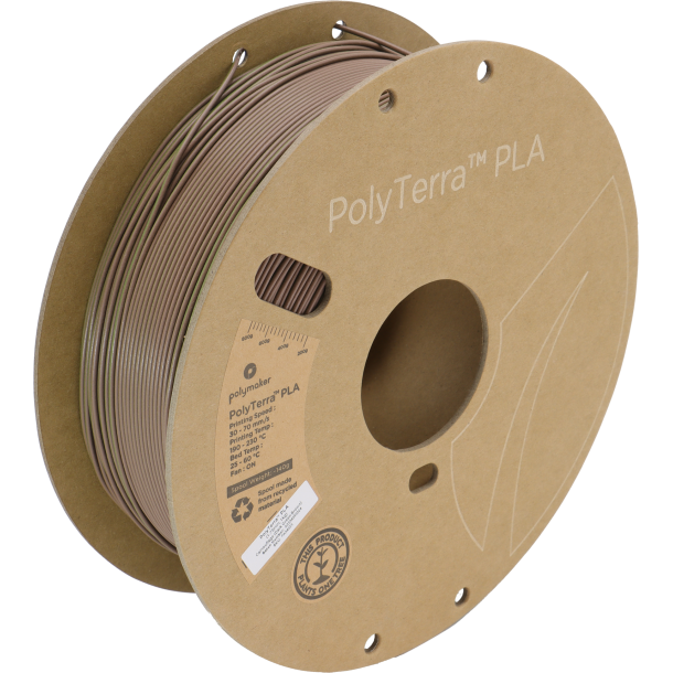 Polymaker PolyTerra PLA filament Dual Colour 1 kg, mrkegrn/brun