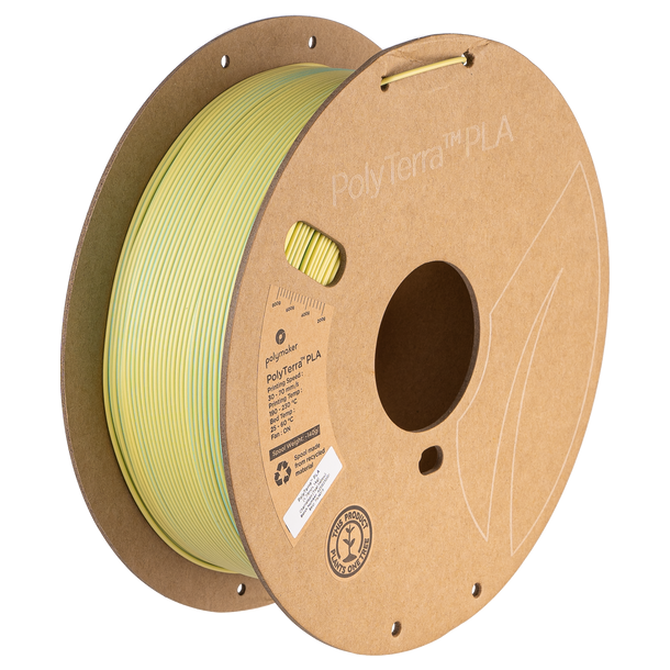 Polymaker PolyTerra PLA filament Dual Colour 1 kg, blgrn/gul