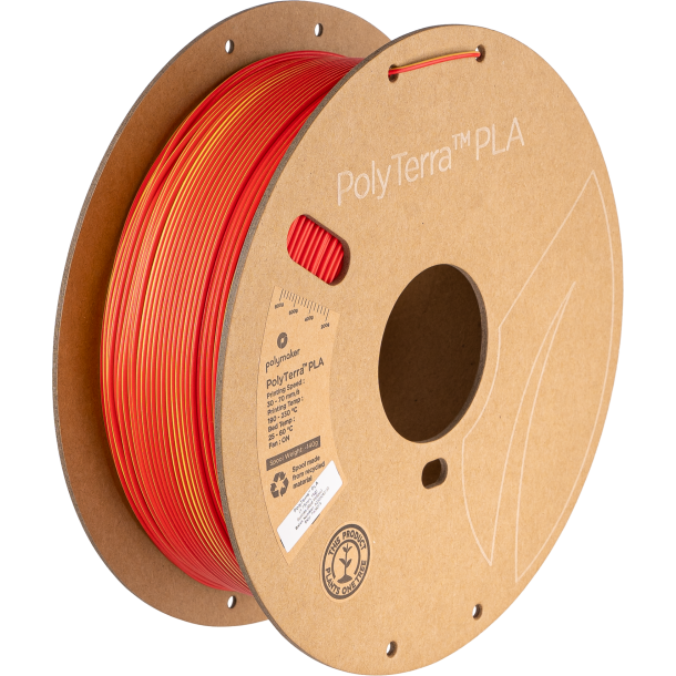 Polymaker PolyTerra PLA filament Dual Colour 1 kg, rd/gul