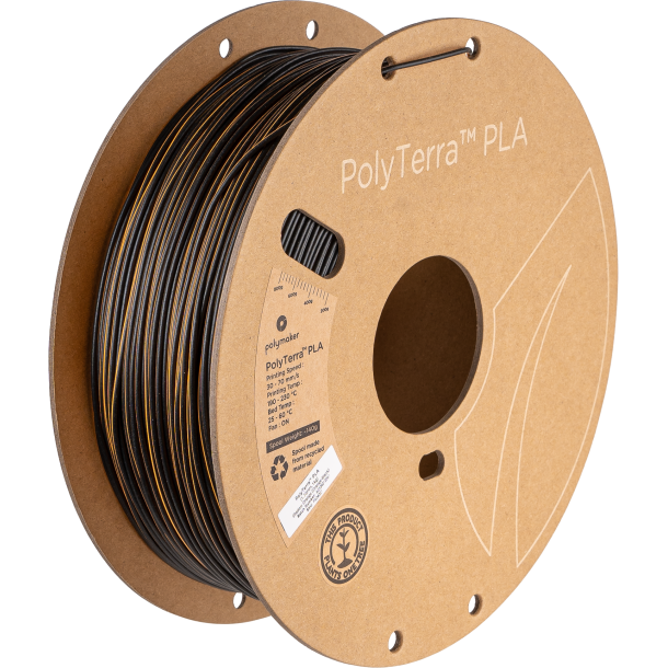Polymaker PolyTerra PLA filament Dual Colour 1 kg, orange/sort