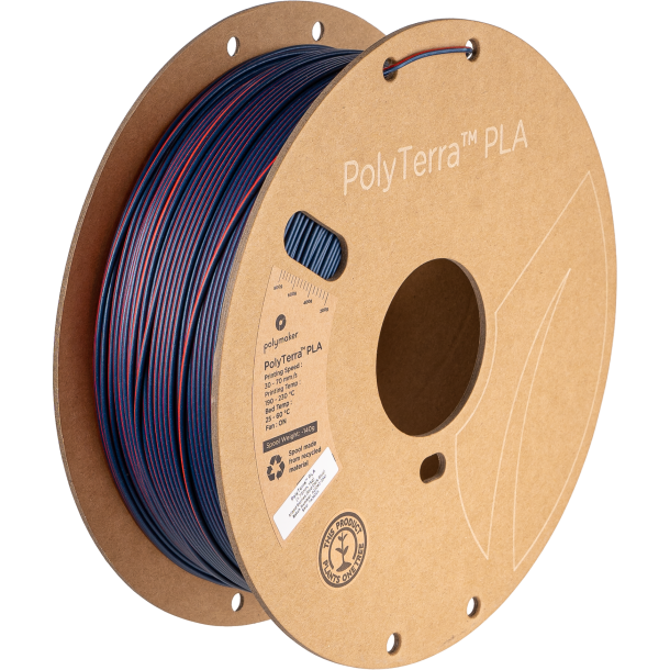 Polymaker PolyTerra PLA filament Dual Colour 1 kg, rd/mrkebl