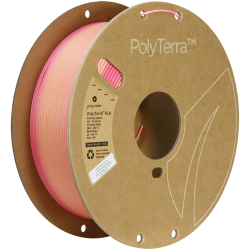 Polymaker PolyTerra Gradient PLA filament 1 kg, forr (pink-fersken)