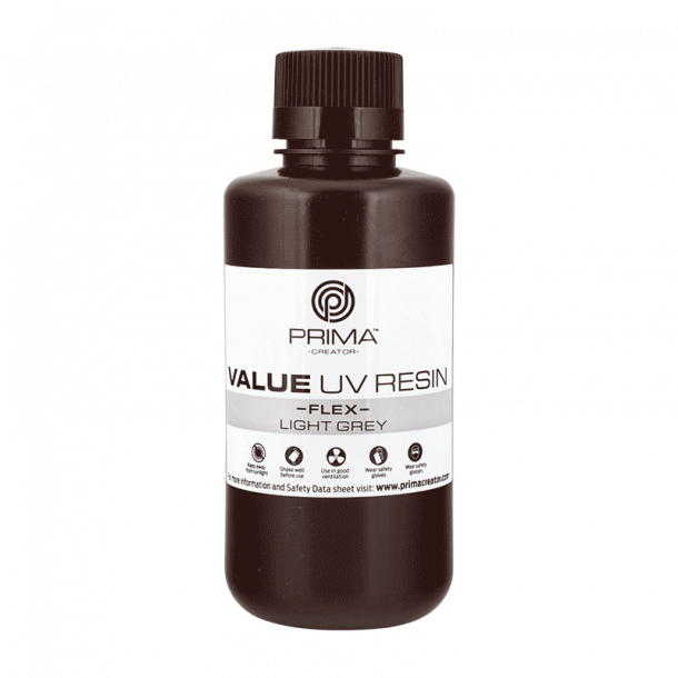 PrimaCreator Value UV/DLP FLEX resin 500 ml, lysegr