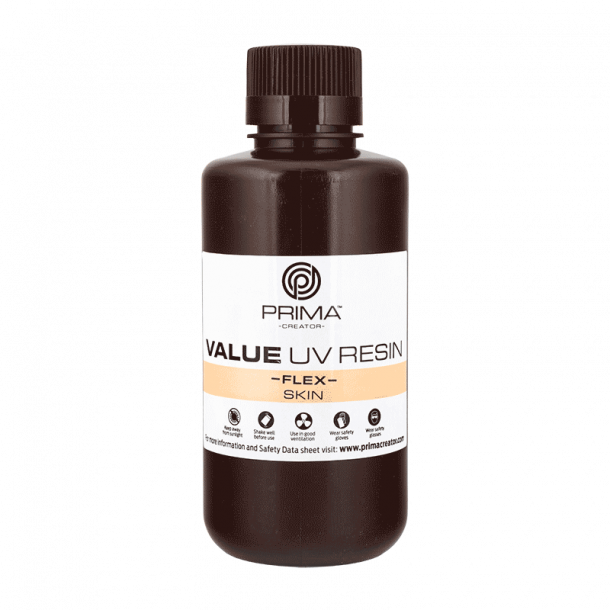 PrimaCreator Value UV/DLP FLEX resin 500 ml, hudfarvet