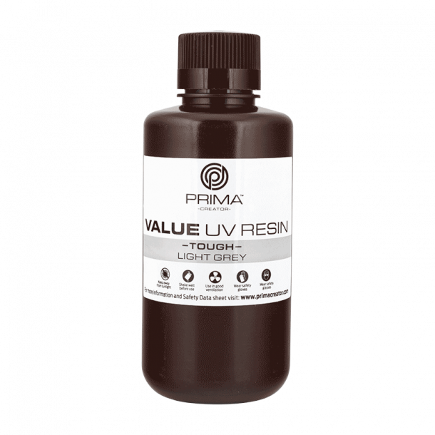 PrimaCreator Value UV/DLP tough resin 1000 ml, lysegr