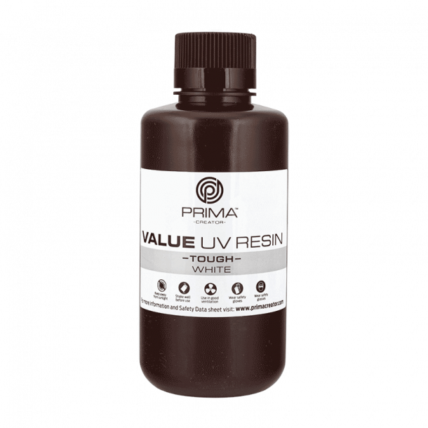 PrimaCreator Value UV/DLP tough resin 1000 ml, hvid