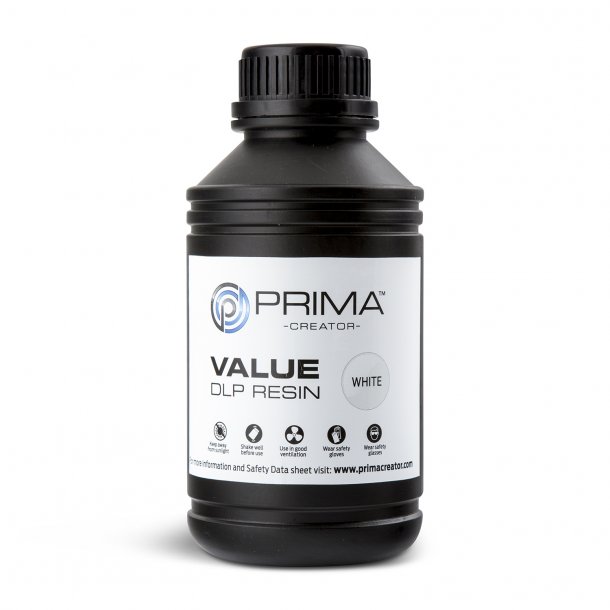 PrimaCreator Value UV/DLP resin 500 ml, hvid