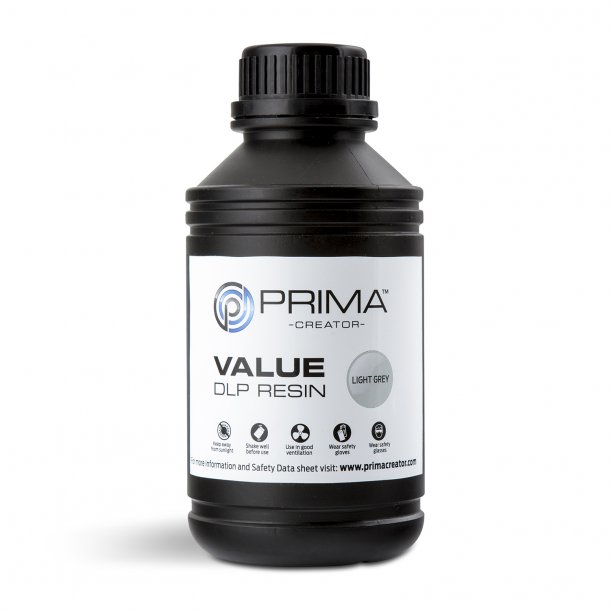 PrimaCreator Value UV/DLP resin 500 ml, lysegr