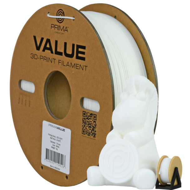 PrimaValue PETG filament 1 kg, hvid